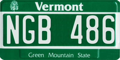 VT license plate NGB486