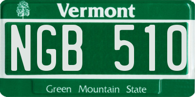 VT license plate NGB510