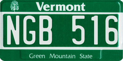 VT license plate NGB516
