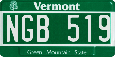 VT license plate NGB519