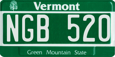 VT license plate NGB520