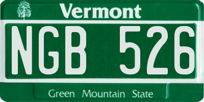 VT license plate NGB526