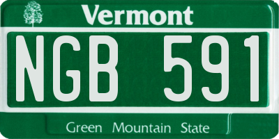 VT license plate NGB591