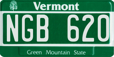 VT license plate NGB620