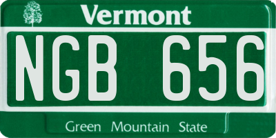 VT license plate NGB656