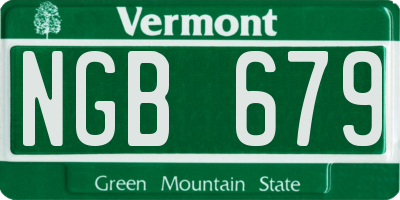 VT license plate NGB679