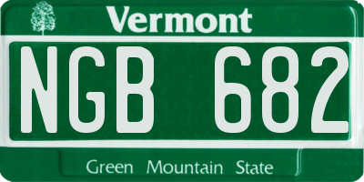 VT license plate NGB682
