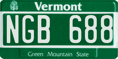 VT license plate NGB688