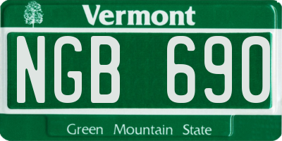VT license plate NGB690
