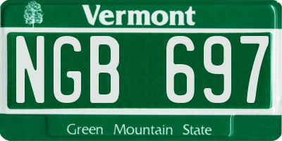 VT license plate NGB697