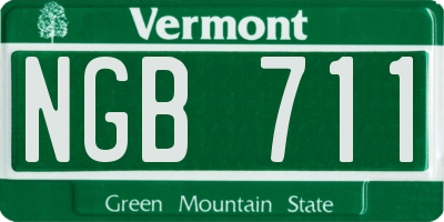 VT license plate NGB711