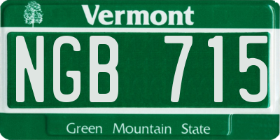VT license plate NGB715