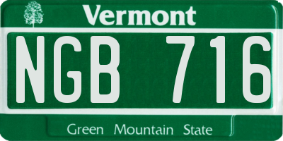 VT license plate NGB716