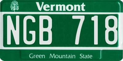 VT license plate NGB718