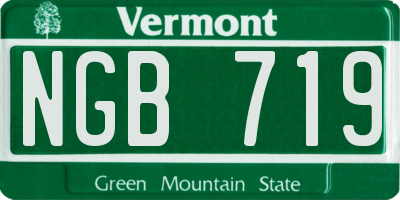 VT license plate NGB719