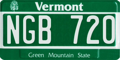 VT license plate NGB720