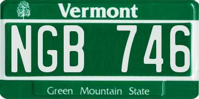 VT license plate NGB746
