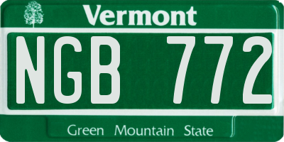 VT license plate NGB772