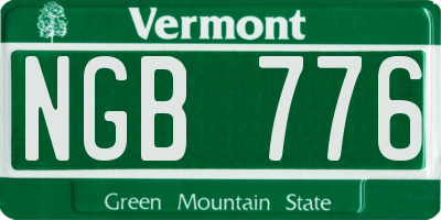 VT license plate NGB776