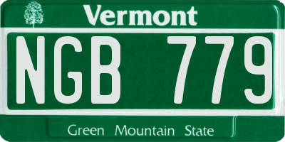 VT license plate NGB779