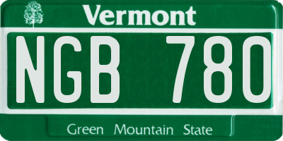 VT license plate NGB780