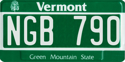 VT license plate NGB790