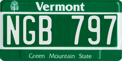 VT license plate NGB797