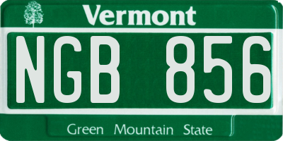 VT license plate NGB856