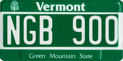 VT license plate NGB900