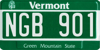 VT license plate NGB901