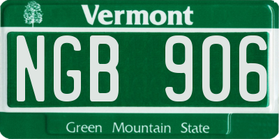 VT license plate NGB906