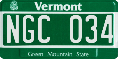 VT license plate NGC034