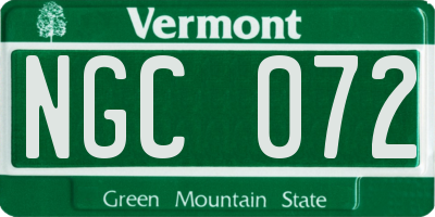VT license plate NGC072