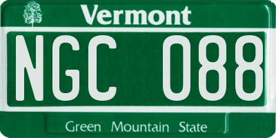 VT license plate NGC088