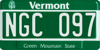 VT license plate NGC097