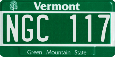 VT license plate NGC117