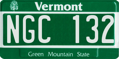 VT license plate NGC132