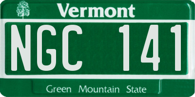 VT license plate NGC141
