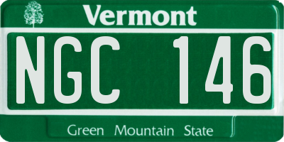 VT license plate NGC146