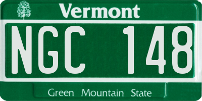 VT license plate NGC148