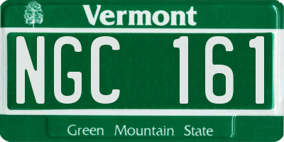 VT license plate NGC161