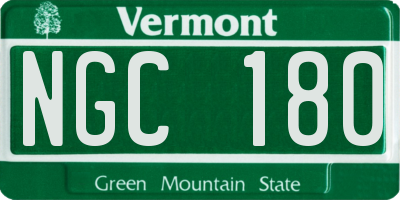 VT license plate NGC180
