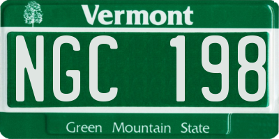 VT license plate NGC198