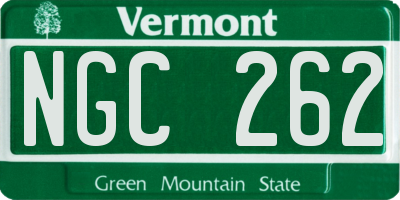 VT license plate NGC262