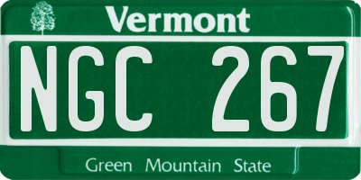 VT license plate NGC267