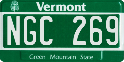 VT license plate NGC269