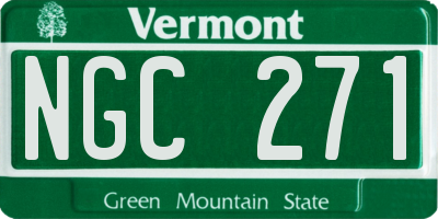 VT license plate NGC271