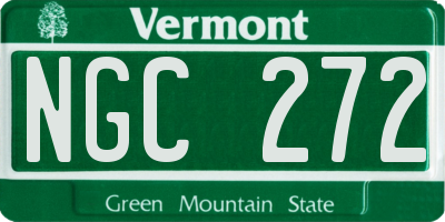 VT license plate NGC272