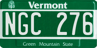 VT license plate NGC276