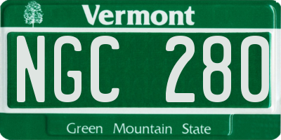 VT license plate NGC280
